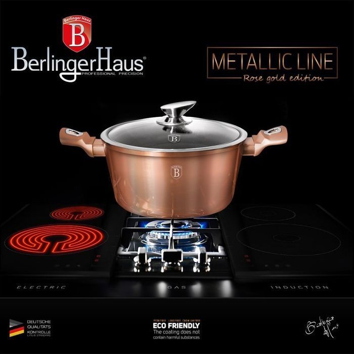 zestaw garnków granitowych berlinger haus rose gold bh-6151