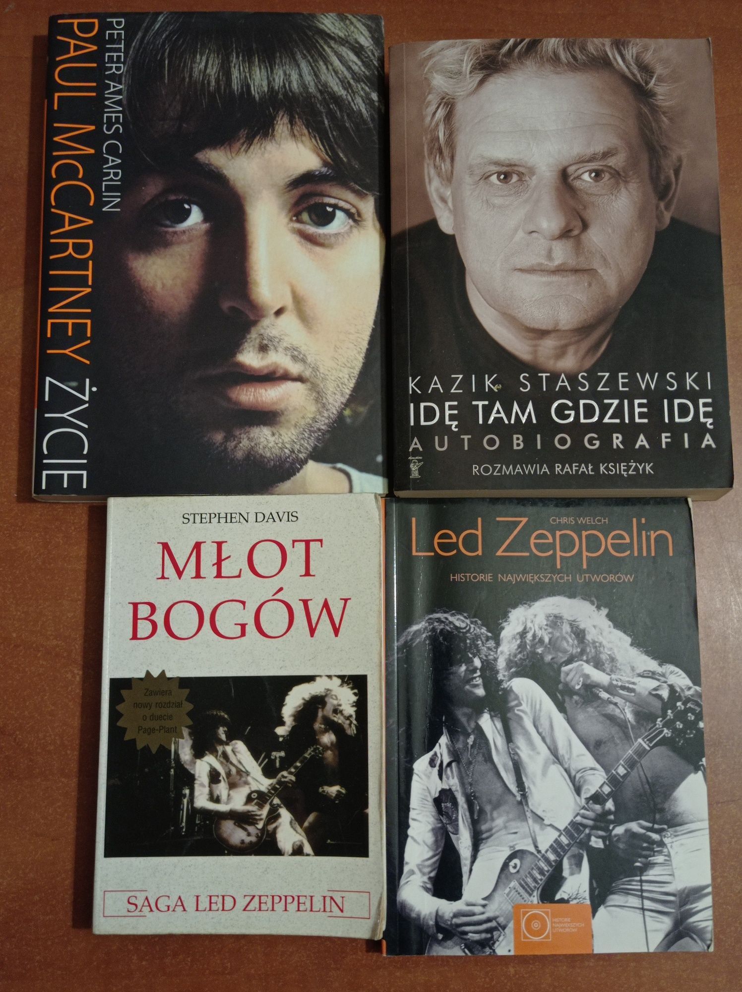 4 książki Led Zeppelin Paul McCartney Kazik Staszewski