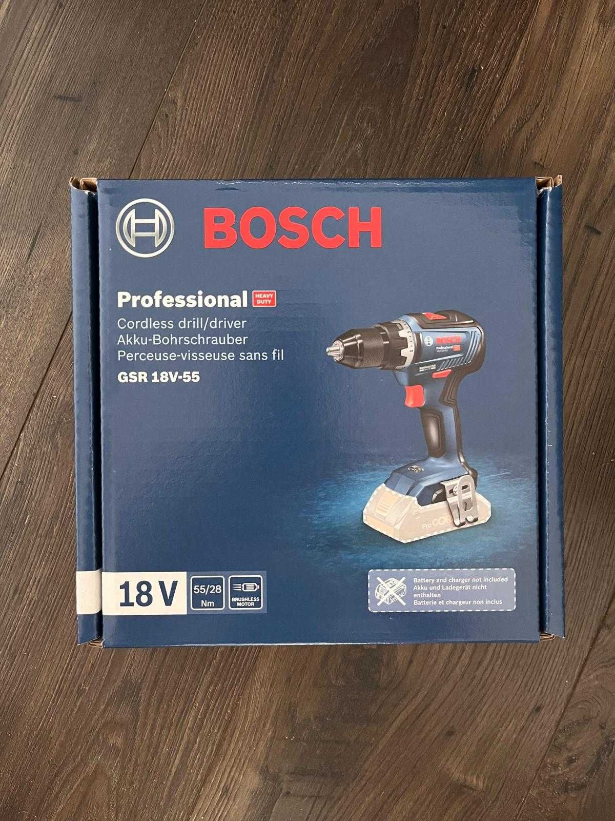Wiertarko-wkrętarka akumulatorowa GSR 18V-55 BOSCH Professional