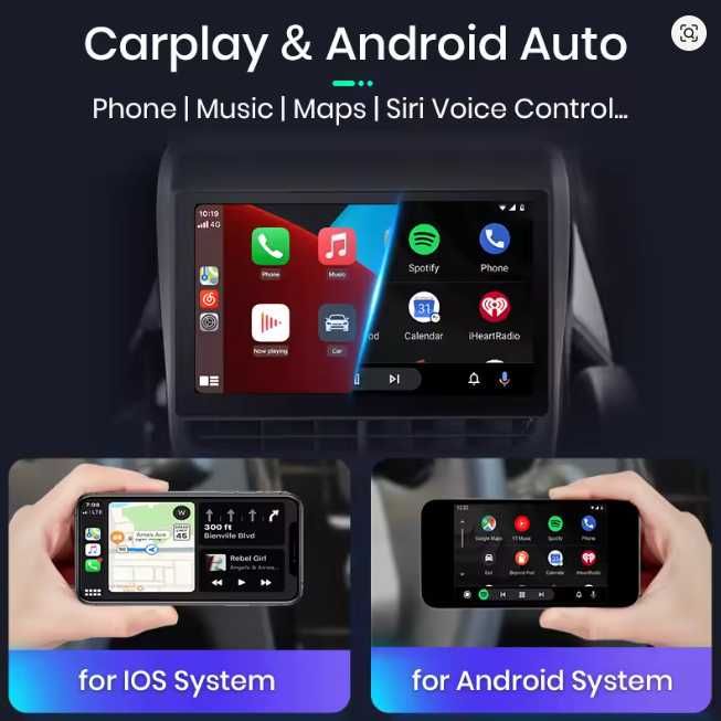 Ecrã transeiro Tesla Model 3 /Y CarPlay e Android Auto