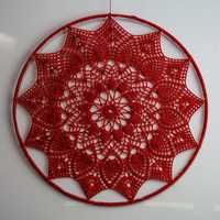 Mandala czerwona 35 cm