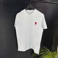 AMI PARIS мужская брендовая футболка оверсайз женская унисекс