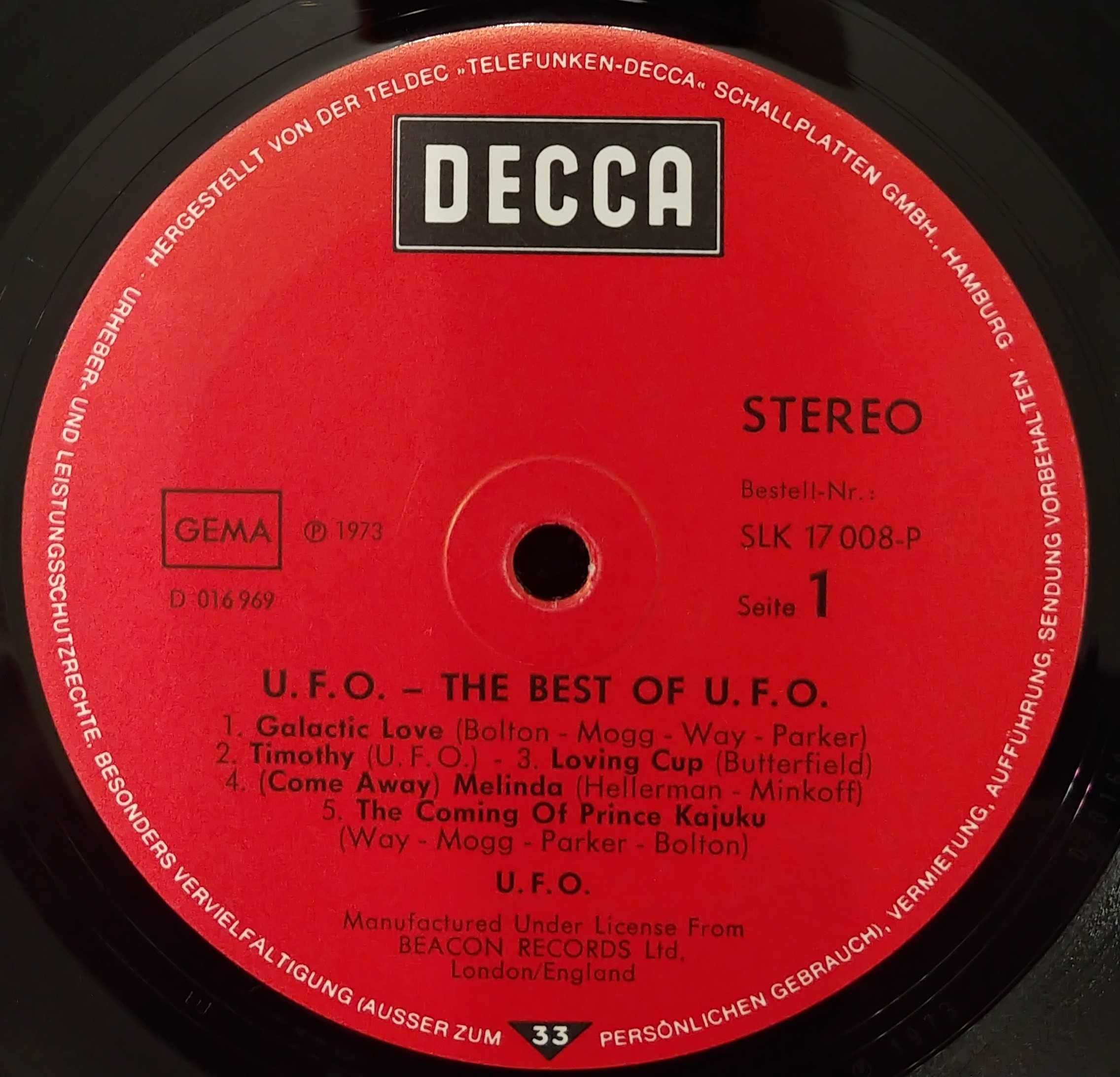 U.F.O.- The best of U.F.O. 1973r. Ex- Germany. Płyta winylowa .