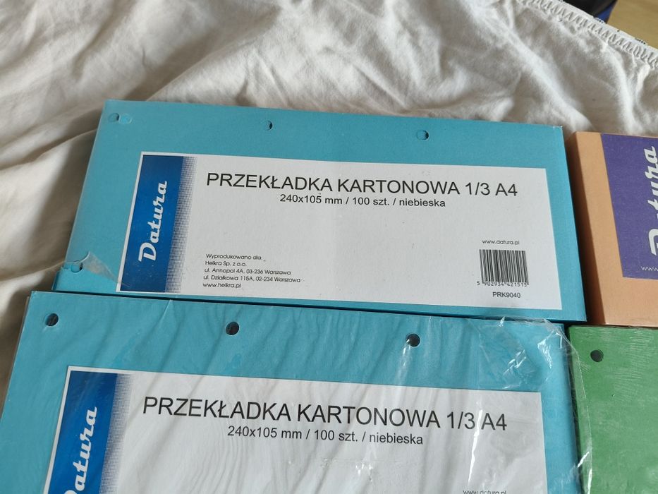 Przekladki kartonowe nowe 1/3 A4