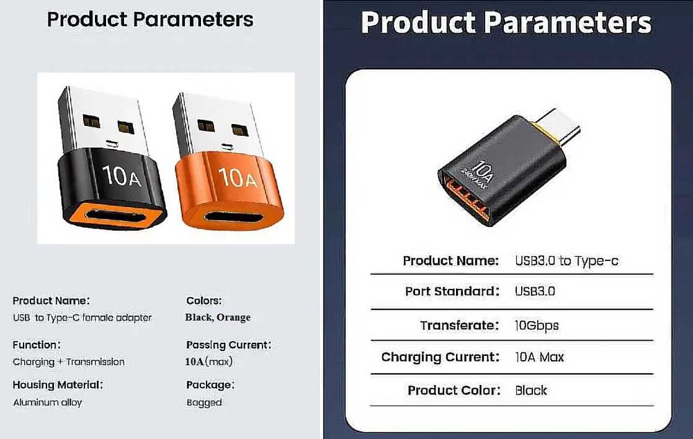 Різні перехідники (адаптери) для кабелів