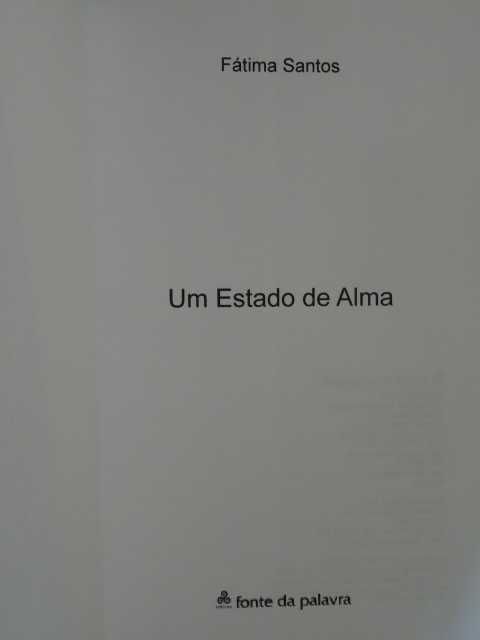 Um Estado de Alma de Fátima Santos - 1ª Edição