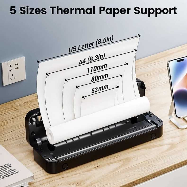 Impressora Térmica Phomemo M832 com Papel Térmico