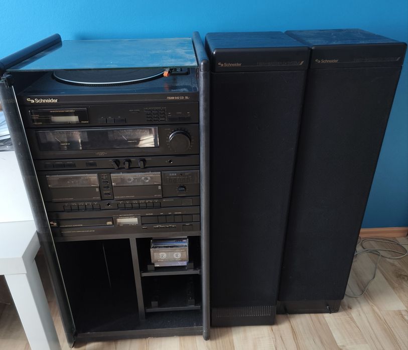 Wieża wzmacniacz tuner gramofon Schneider Team 542 CD SL
