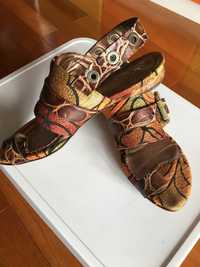 Sandália de verão multicolor rasa nº35 - Muxart