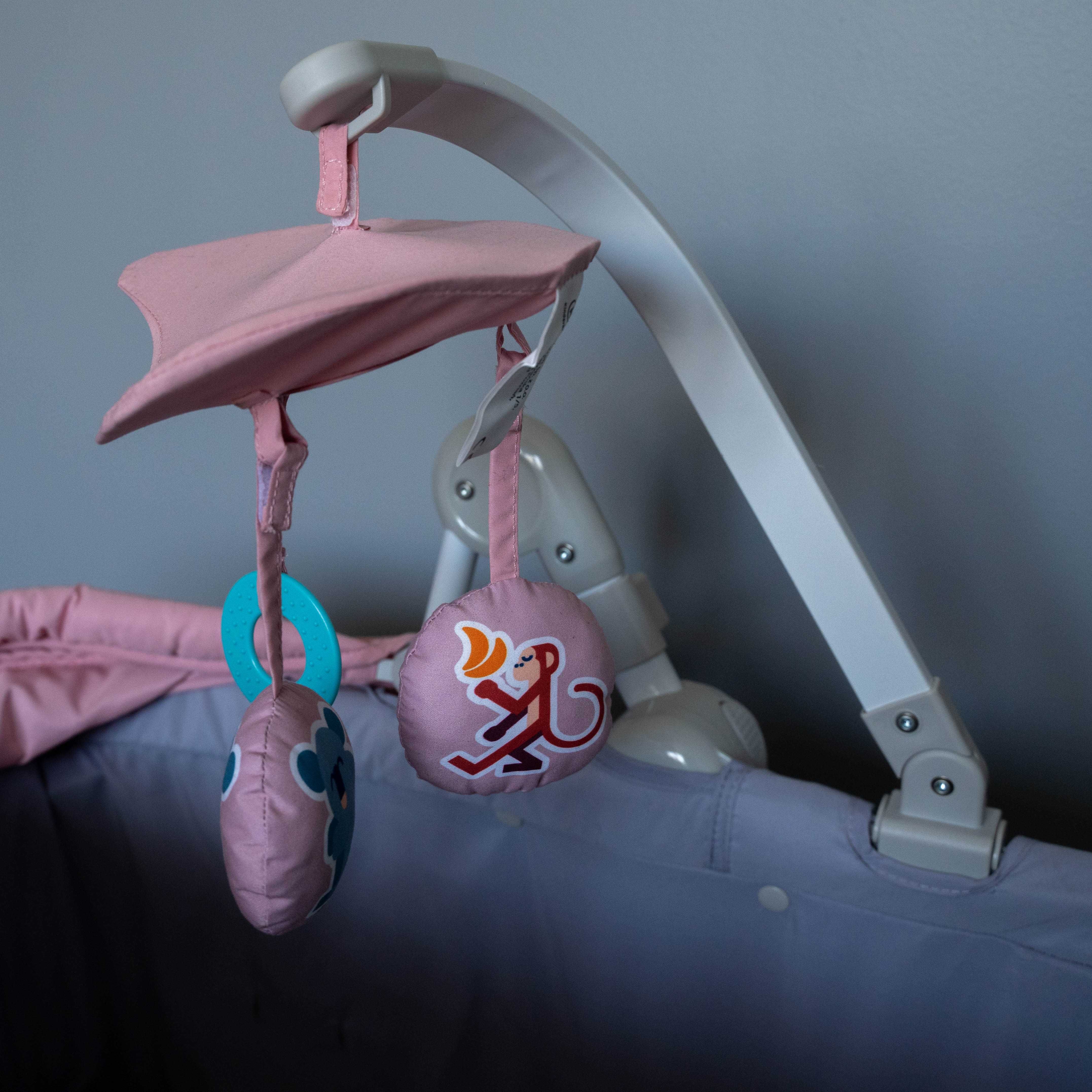 Kinderkraft UNIMO 5 in 1 leżaczek bujaczek krzesełko Różowy