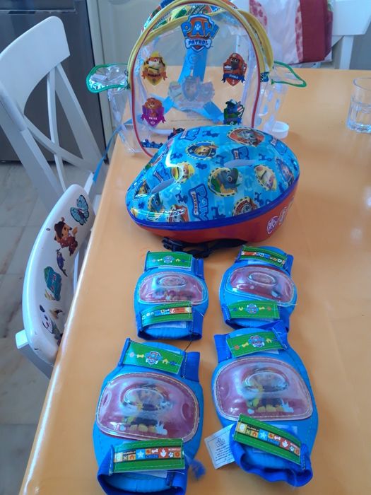 Proteções para skate bicicleta patins patrulha pata