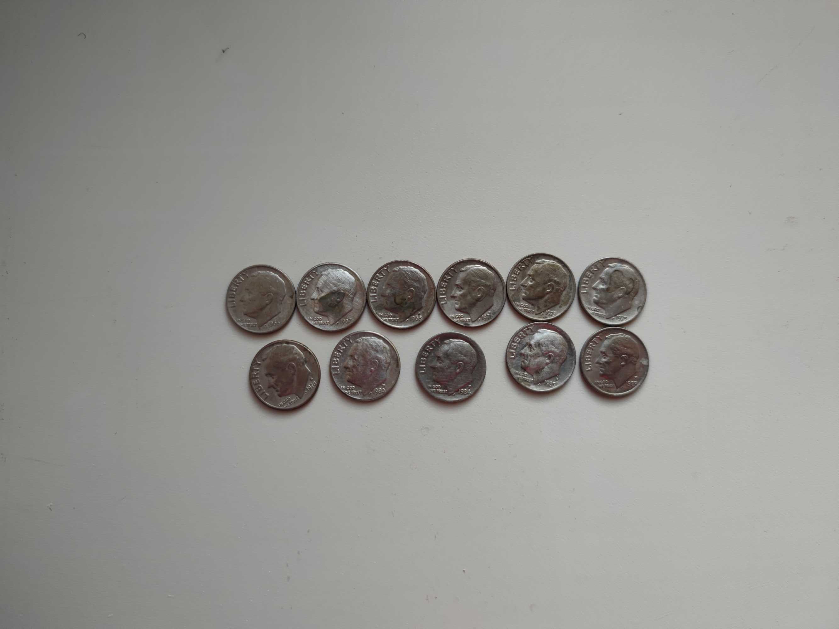 монети сша one dime 1966-1989