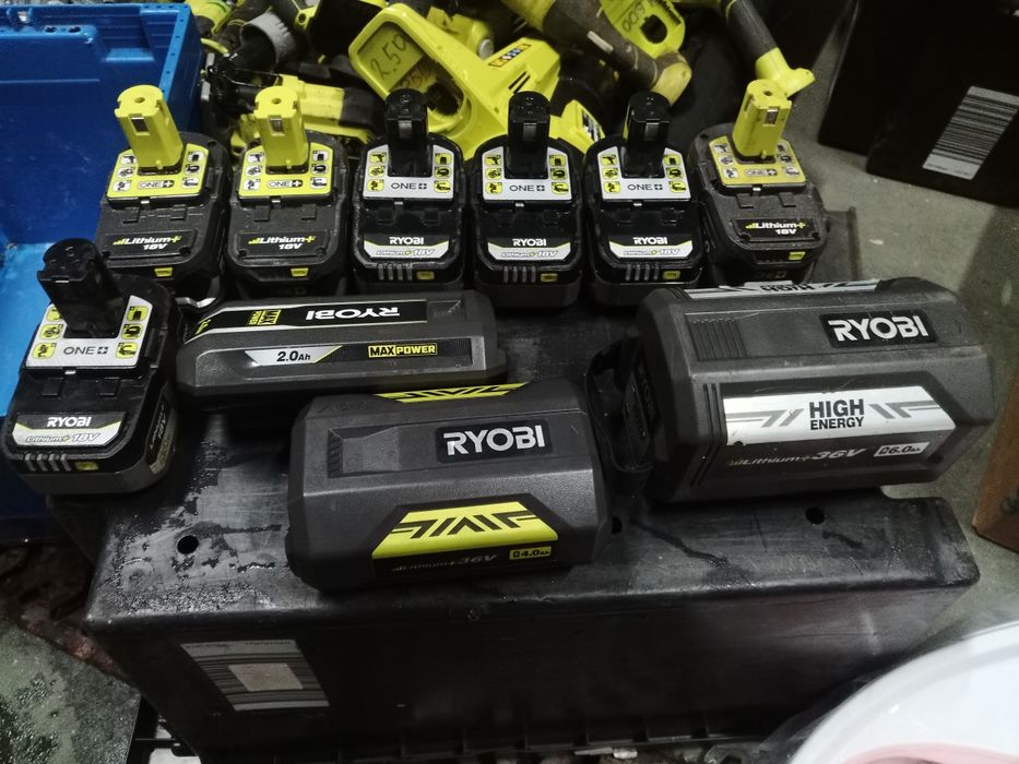 Акамулятори Ryobi від 18V 2Ah до 36V  8 Ah Б/у