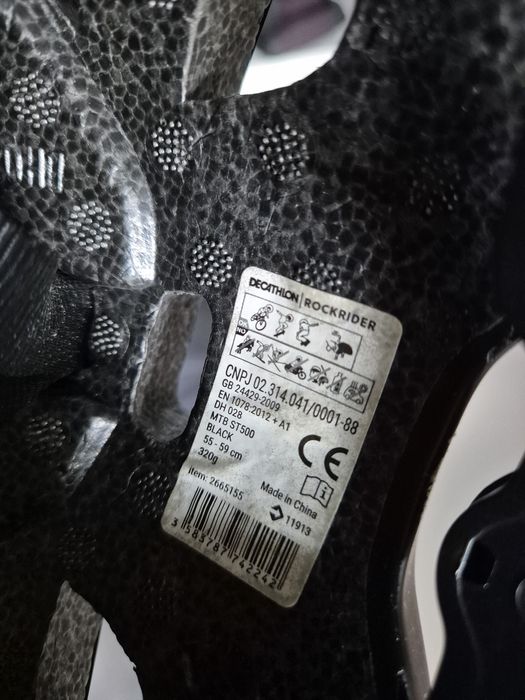 Kask rowerowy Rockrider MTB ST500 czarny 55-59 cm