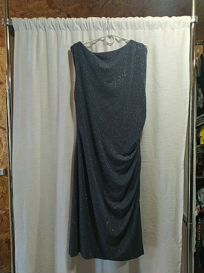 Сукня люрекс сірий