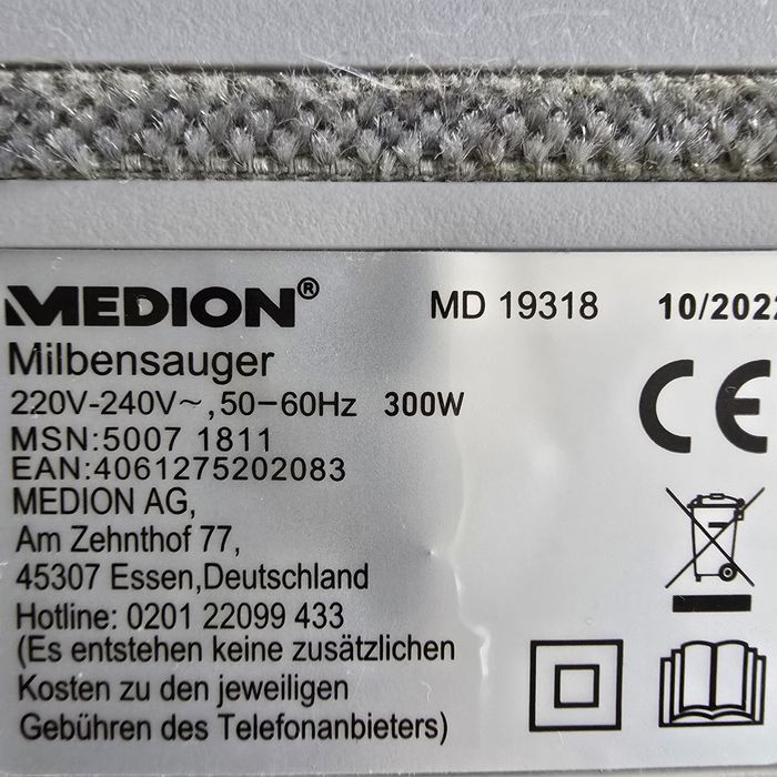 Odkurzacz na roztocza i bakterie UV-C