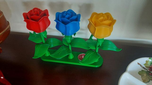 Róże zestaw dla ukochanej różyczki druk 3d