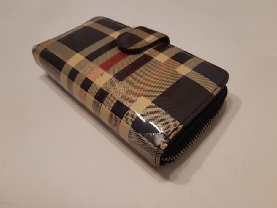 Portmonetka etui Portfel Damski w Kratę Wwa