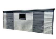 SCHOWEK DOMEK OGRODOWY 6m x2m spad tył 2x okno srebrny antracyt ID282