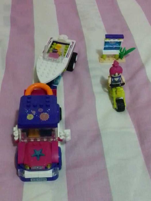 Set Viatura+Moto+Lancha - 205 Peças