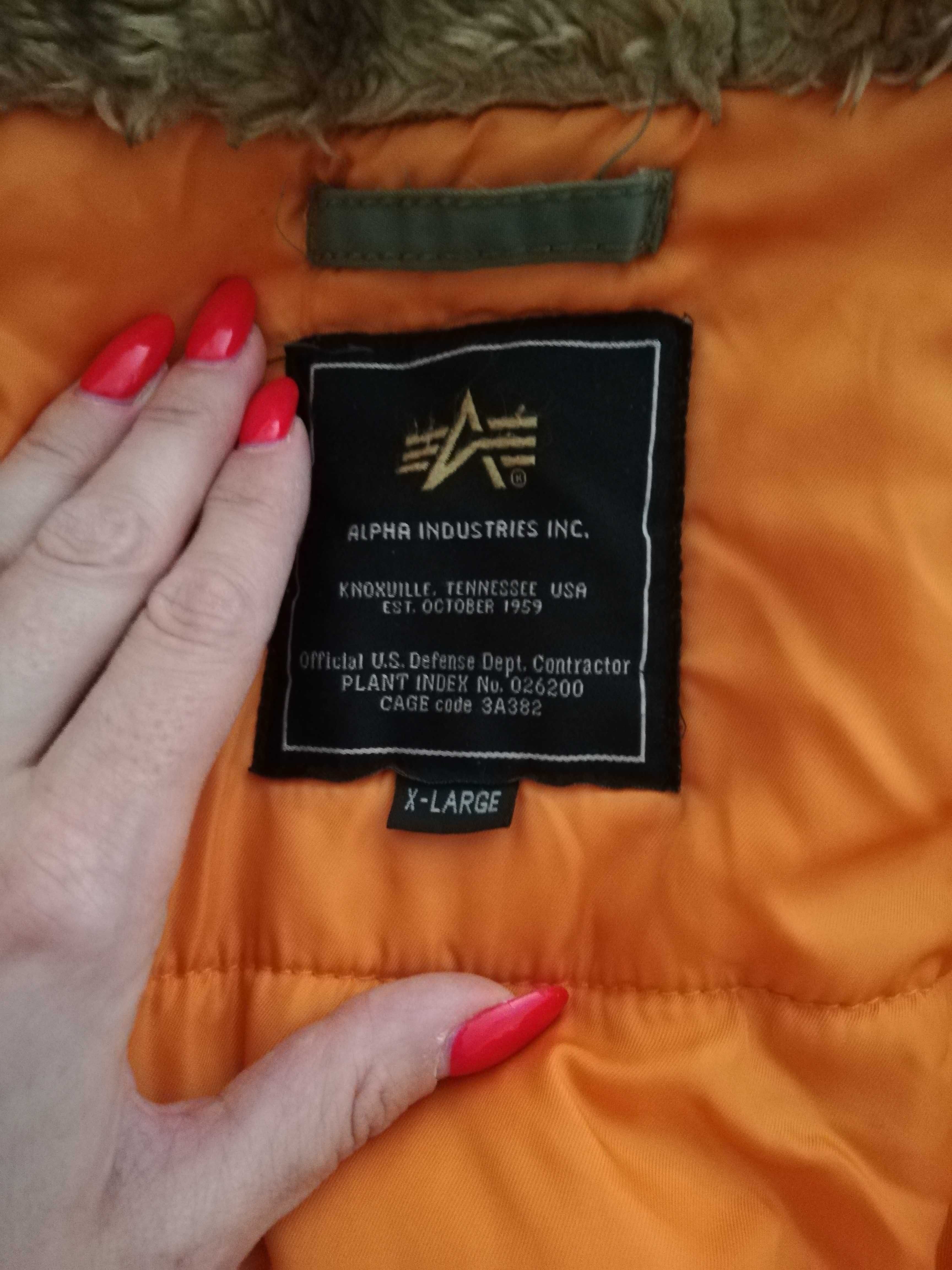 parka Alpha Industries L XL 40 42 płaszcz zimowy Alpha XL 40 42