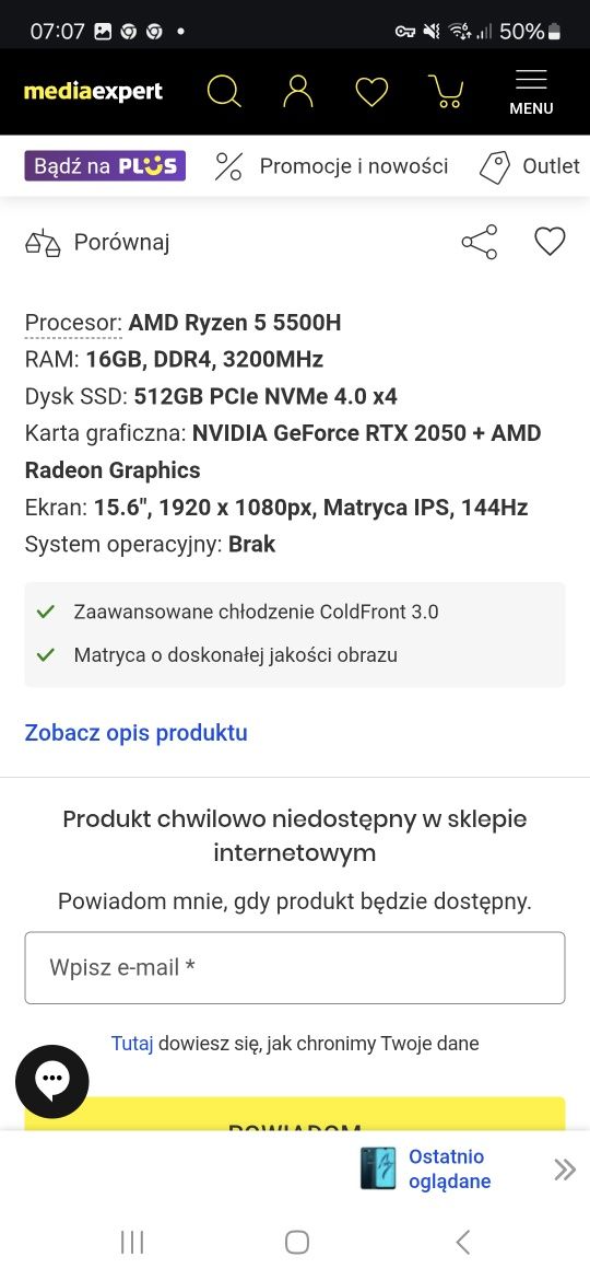 Laptop LENOVO IdeaPad Gaming 3 15ACH6 15.6" IPS 144Hz R5-5500H 16GB RA