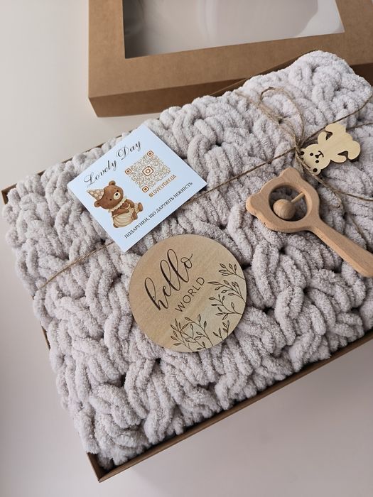 Набір для хрещення, крижма, подарунок новонародженому,  бокс малюку