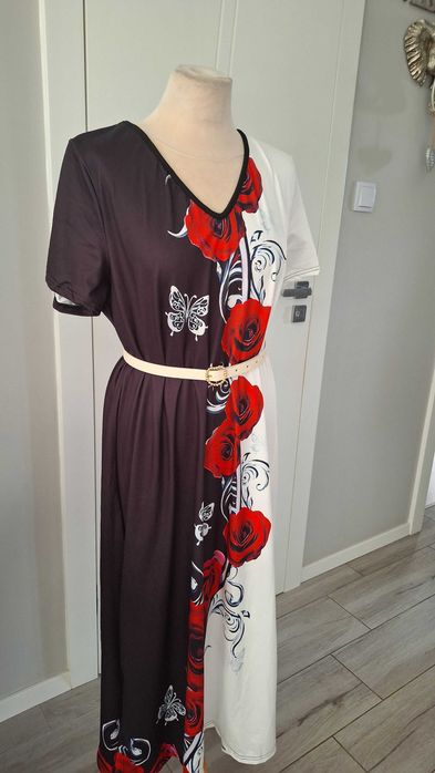 elegancka sukienka długa w roz 50 nowa