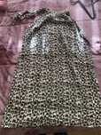 Vestido padrão tigresa “Modalfa” tamanho M sem mangas