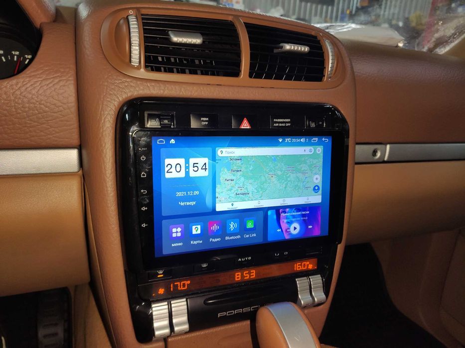 Новая магнитола  Porsche Cayenne с CarPlay +QLED 8 ядер скоростной.