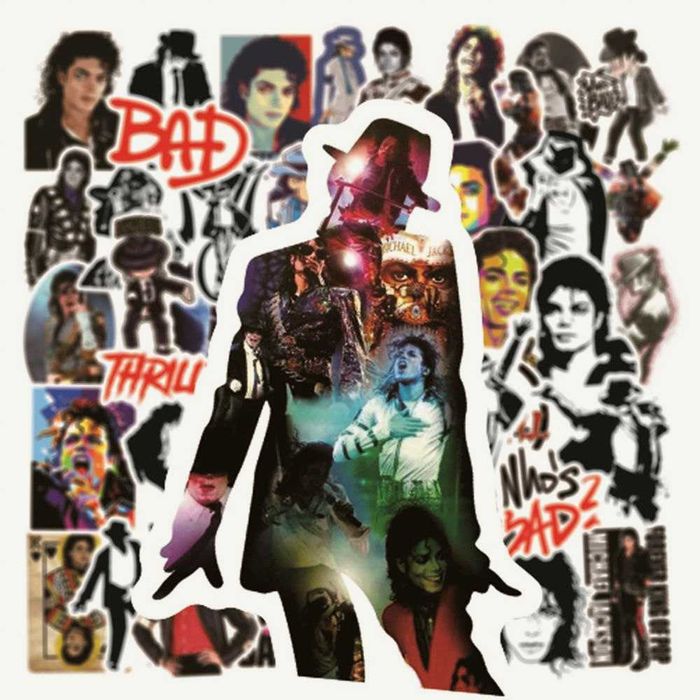 Наклейки стикеры Майкл Джексон для ноутбука телефона гитары ежедневник