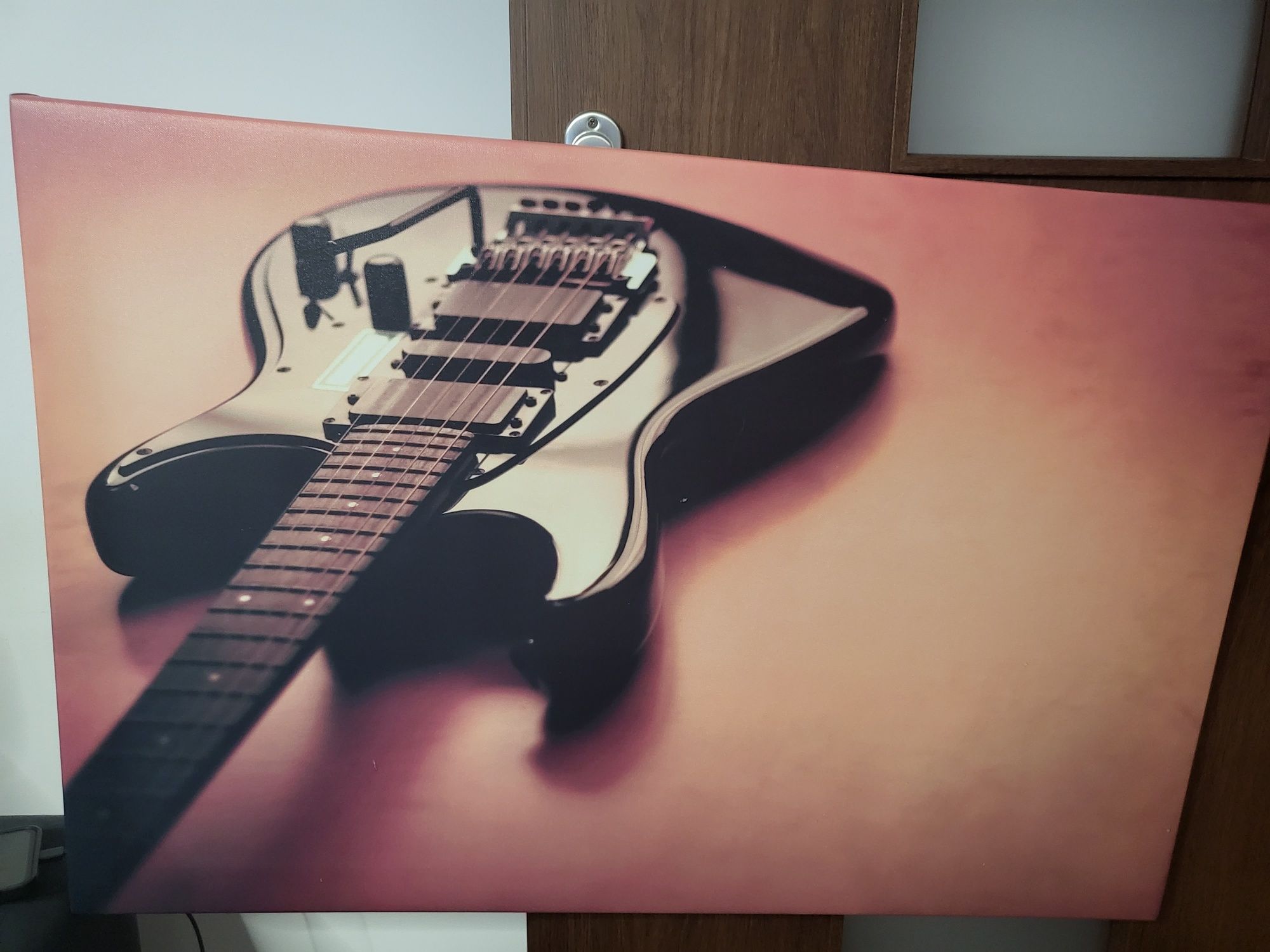 obraz gitara na płótnie 90x60cm