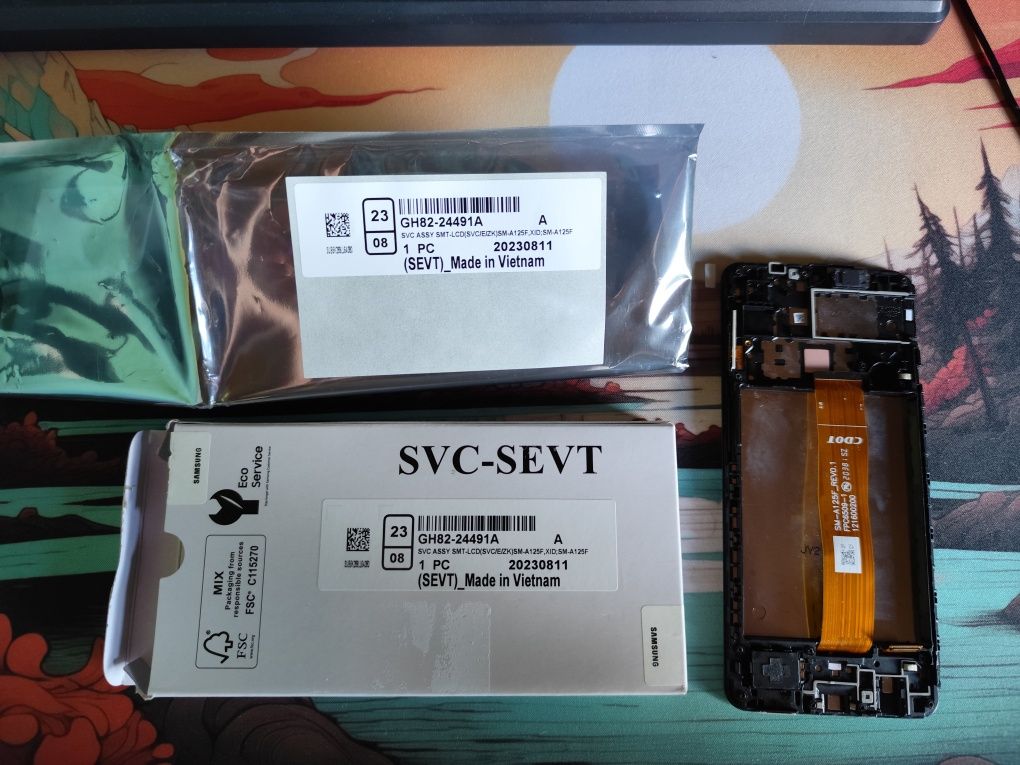 Service Pack - Display + Frame Samsung Galaxy A12 (A125F)