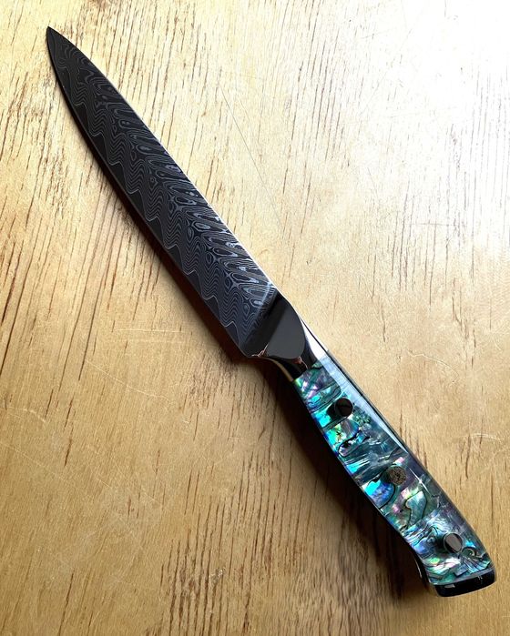 Piękny nóż kuchenny. Nożyk uniwersalny. DAMASZEK 67 warstw