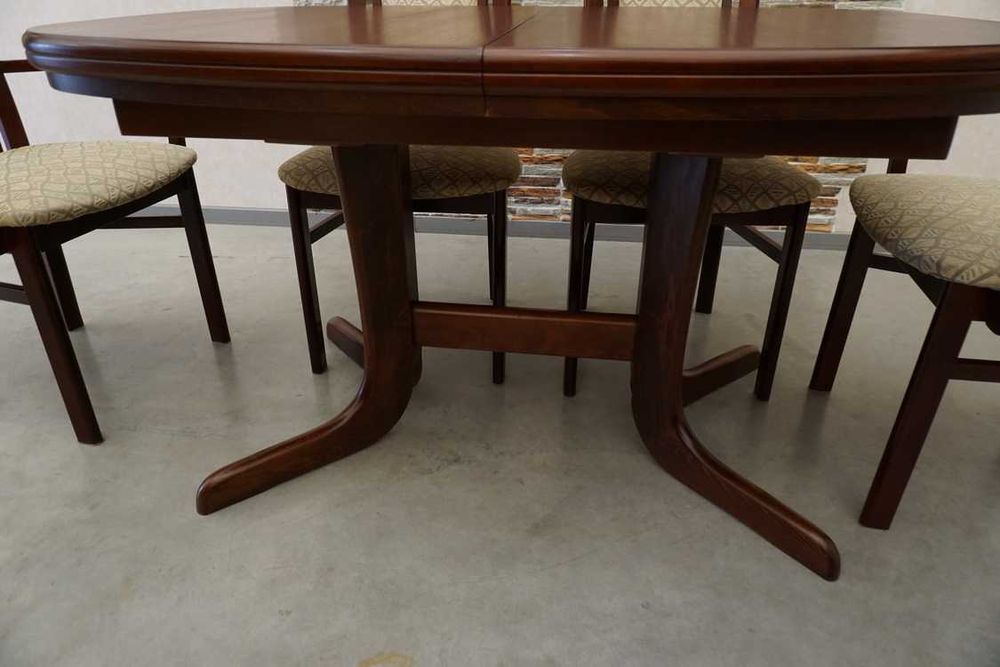 stół mahoniowy rozkładany do 210 cm + 6 krzeseł  (l-145)   rabat  30%