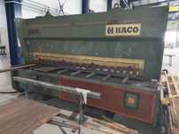 Nożyce gilotynowe hydrauliczne HACO, piła taśmowa Bomar