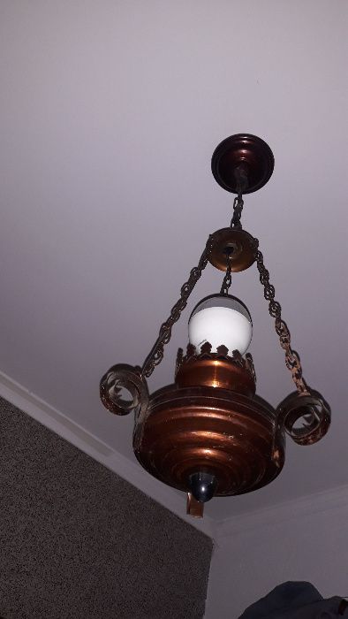 Lampa retro LED żyrandol łańcuch metal