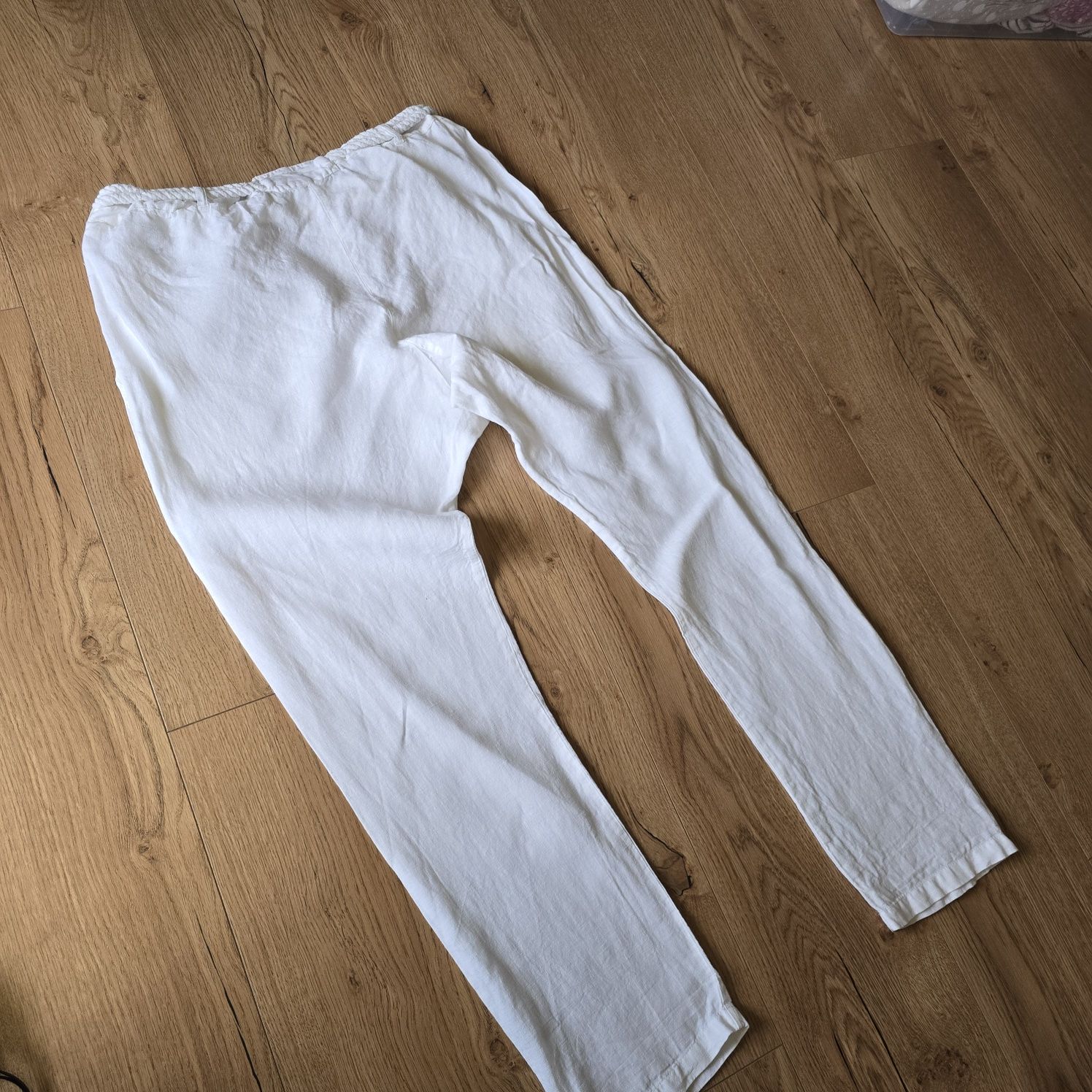 Spodnie Line of Oslo linen len m 38 baggy luźne low
