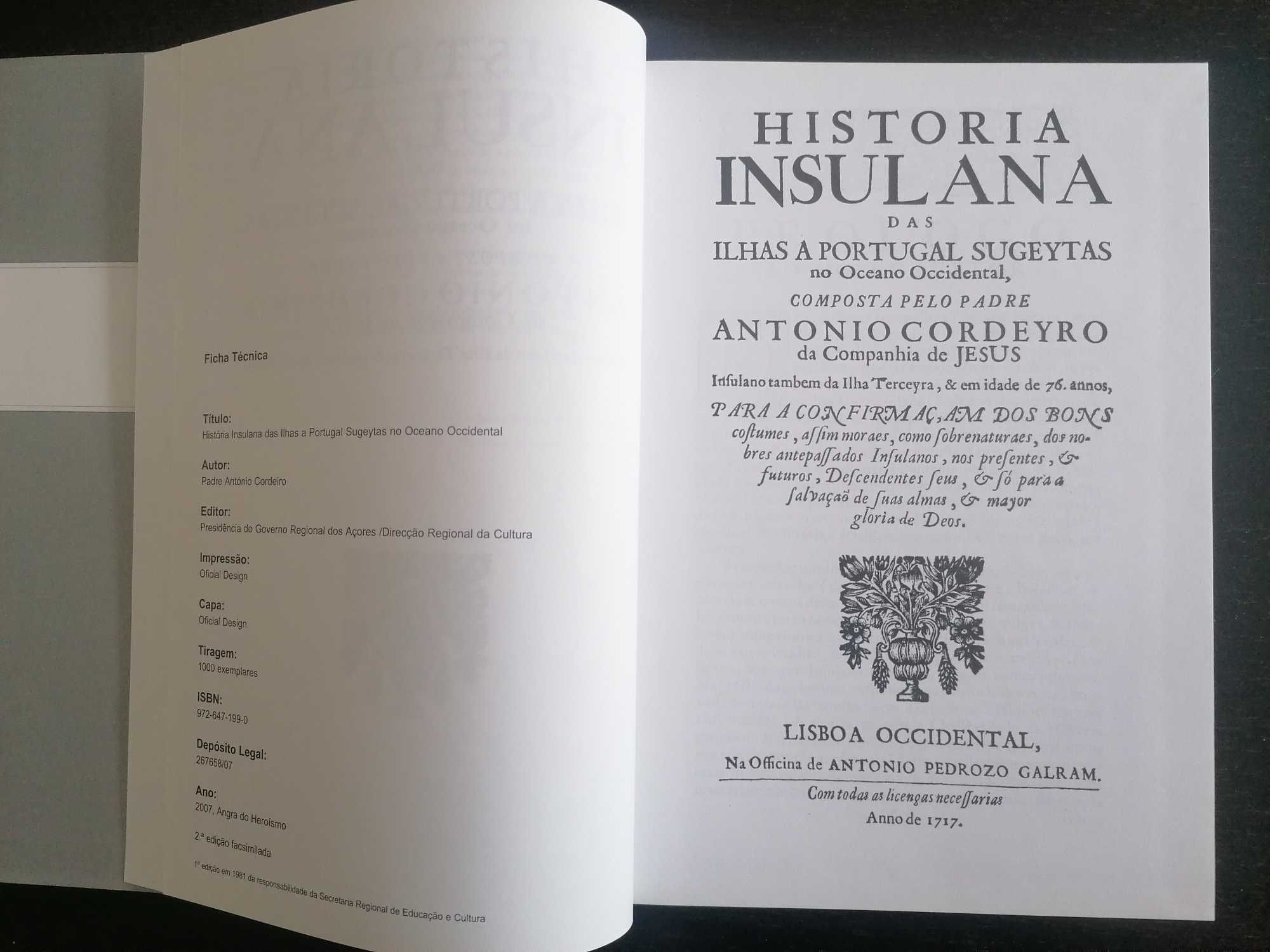 História Insulana // António Cordeyro