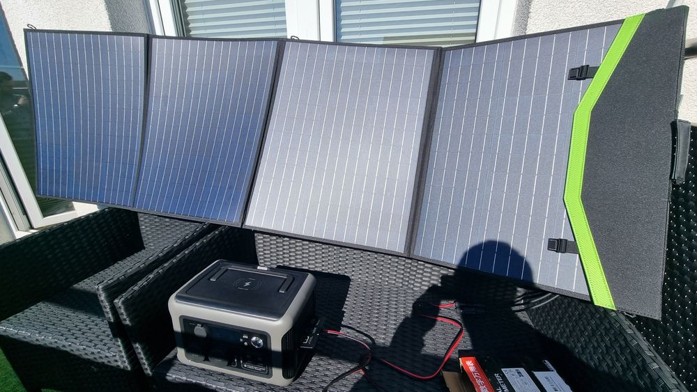 Panel Solarny,  Fotowoltaika składany Allpowers 200W Kemping, Działka