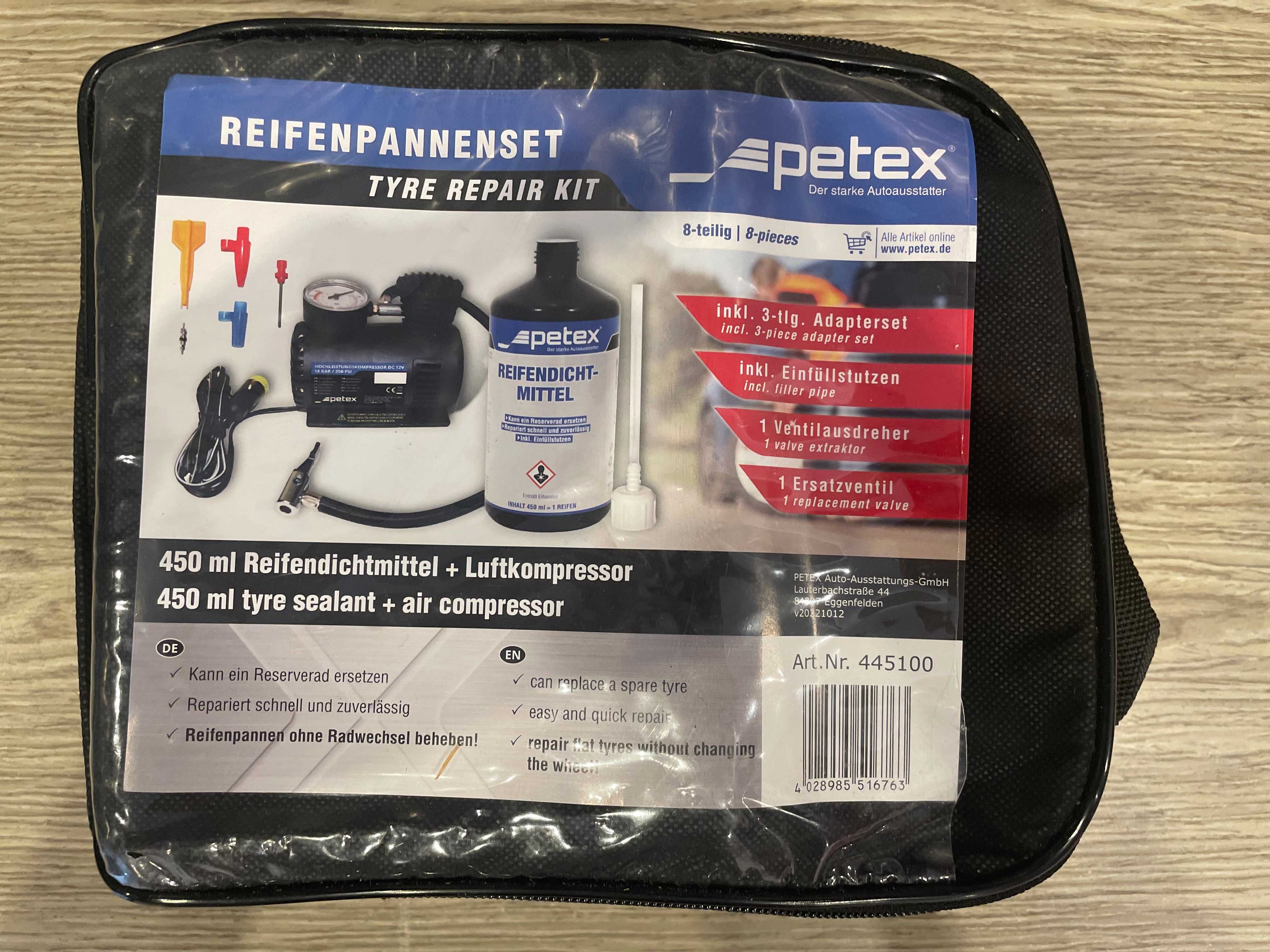 Petex 445100 Zestaw naprawczy do opon 450ml KOMPRESOR