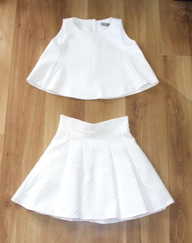 biała bluzka spódniczka sukienka s 36 yoshe xs 34 koszula