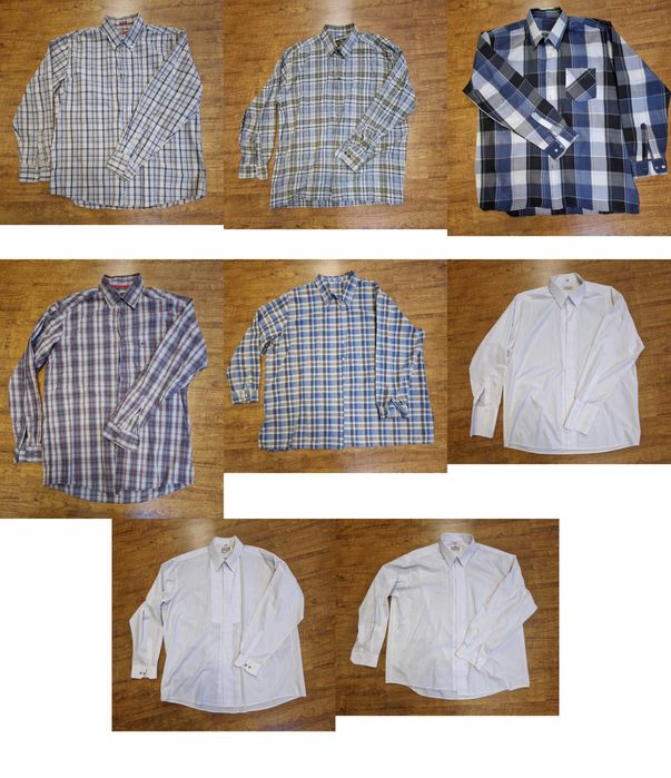 Zestaw 8 koszul, długi rękaw – bdb stan – różne marki – duże rozmiary