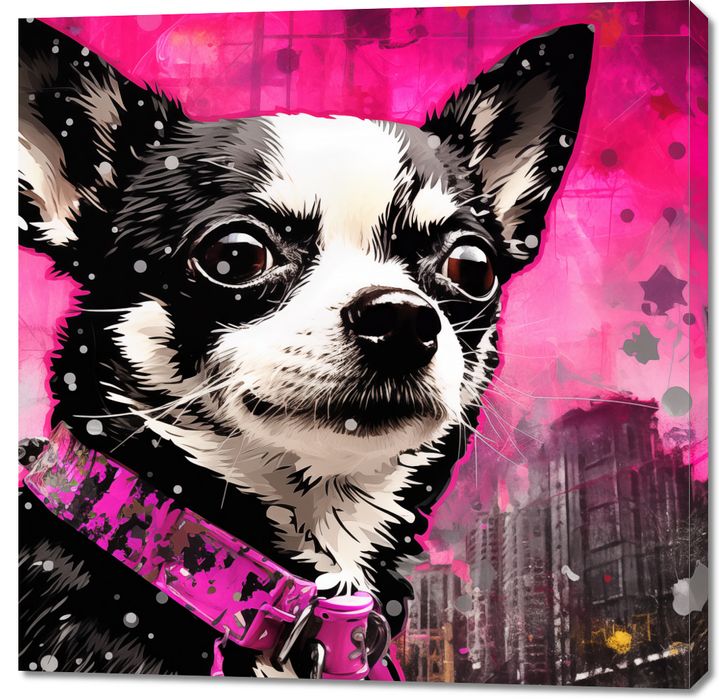 Obraz 100x100cm Mały Psiak o Dużej Duszy