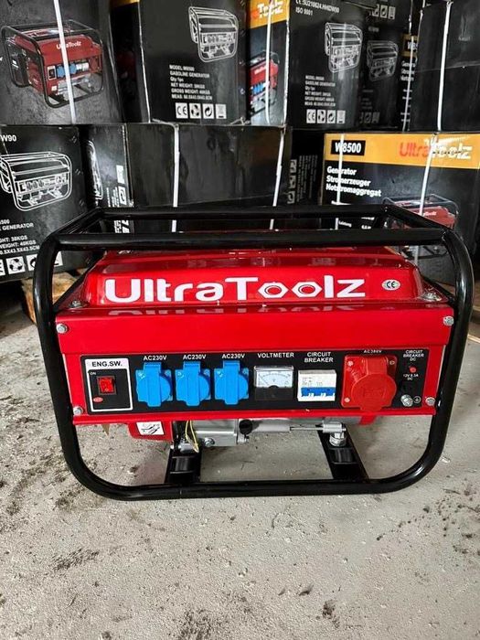 ЦІна! Генератор бензин.UltraToolz W8500 4.5кВт 3фаз 4-х такт,мідна обм