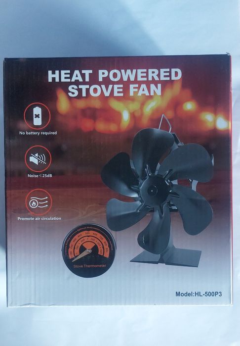 Вентилятор для печі, що працює від тепла