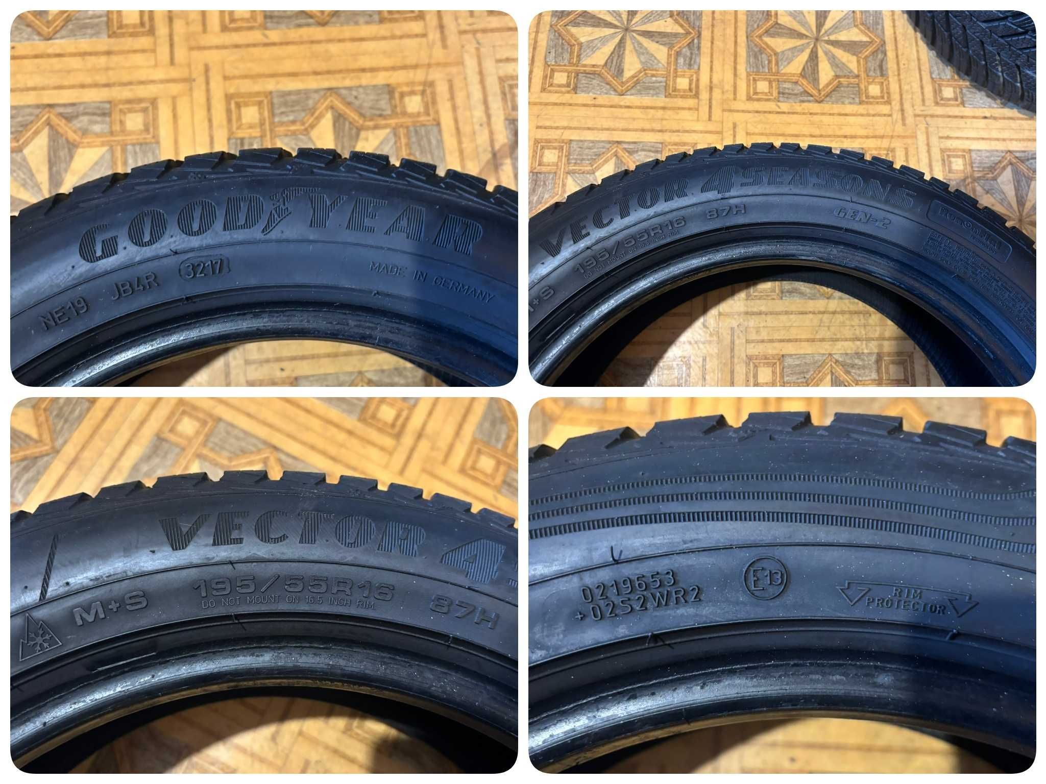 2X Opony Całoroczne 195/55R16 87H Goodyear Vector 4 Seasons RSC 7.4MM