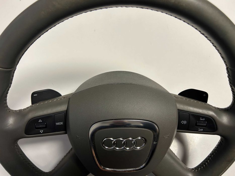 Kierownica BEŻOWA AUDI A6 C6 / A4 B7 / Łopatki F1 / AIRBAG Komplet