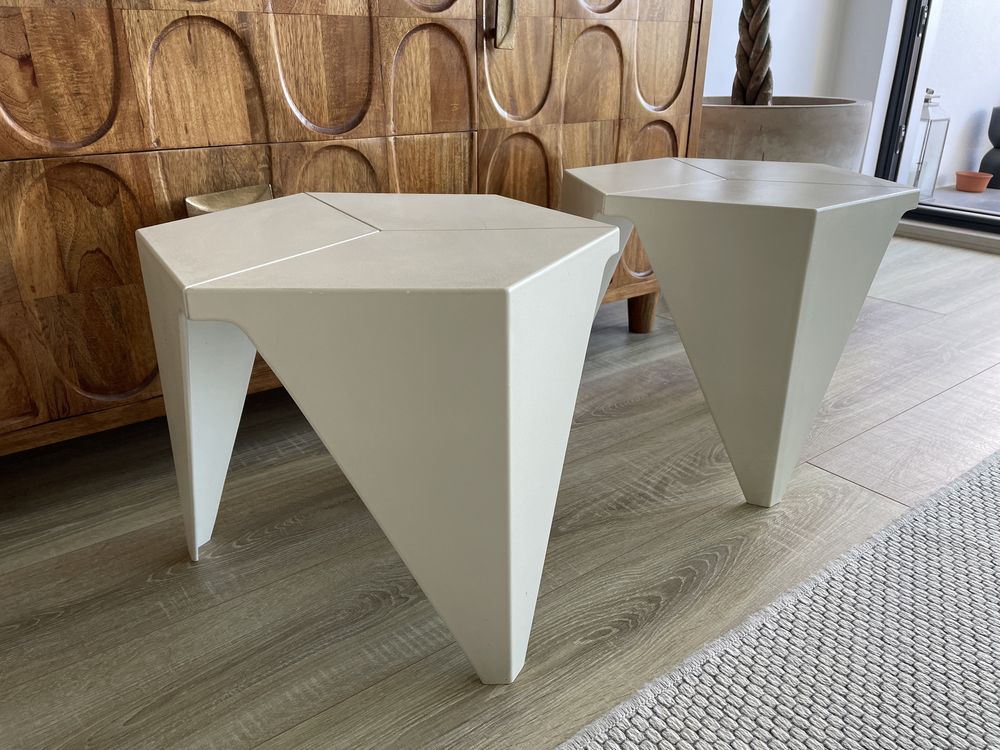 Mesas de apoio design vintage Rhomb sdawy acrílico fibra de vidro