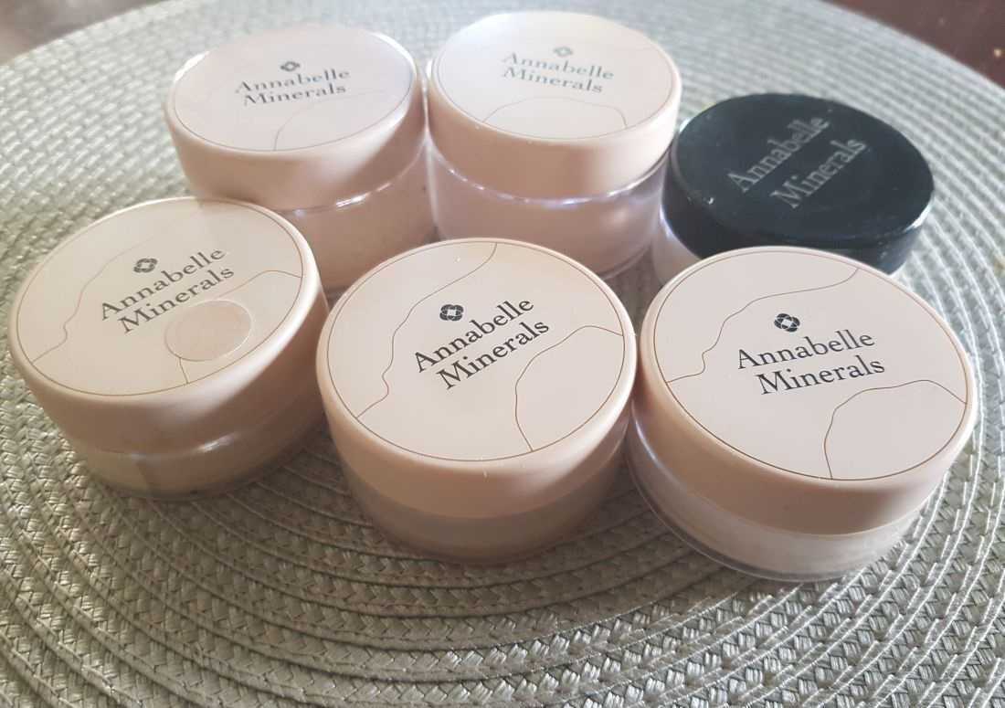 pojemnik pudełko opakowanie sypki puder  annabelle minerals